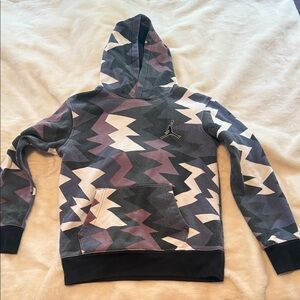 Jordan Gray and Black Hoodie with Logo